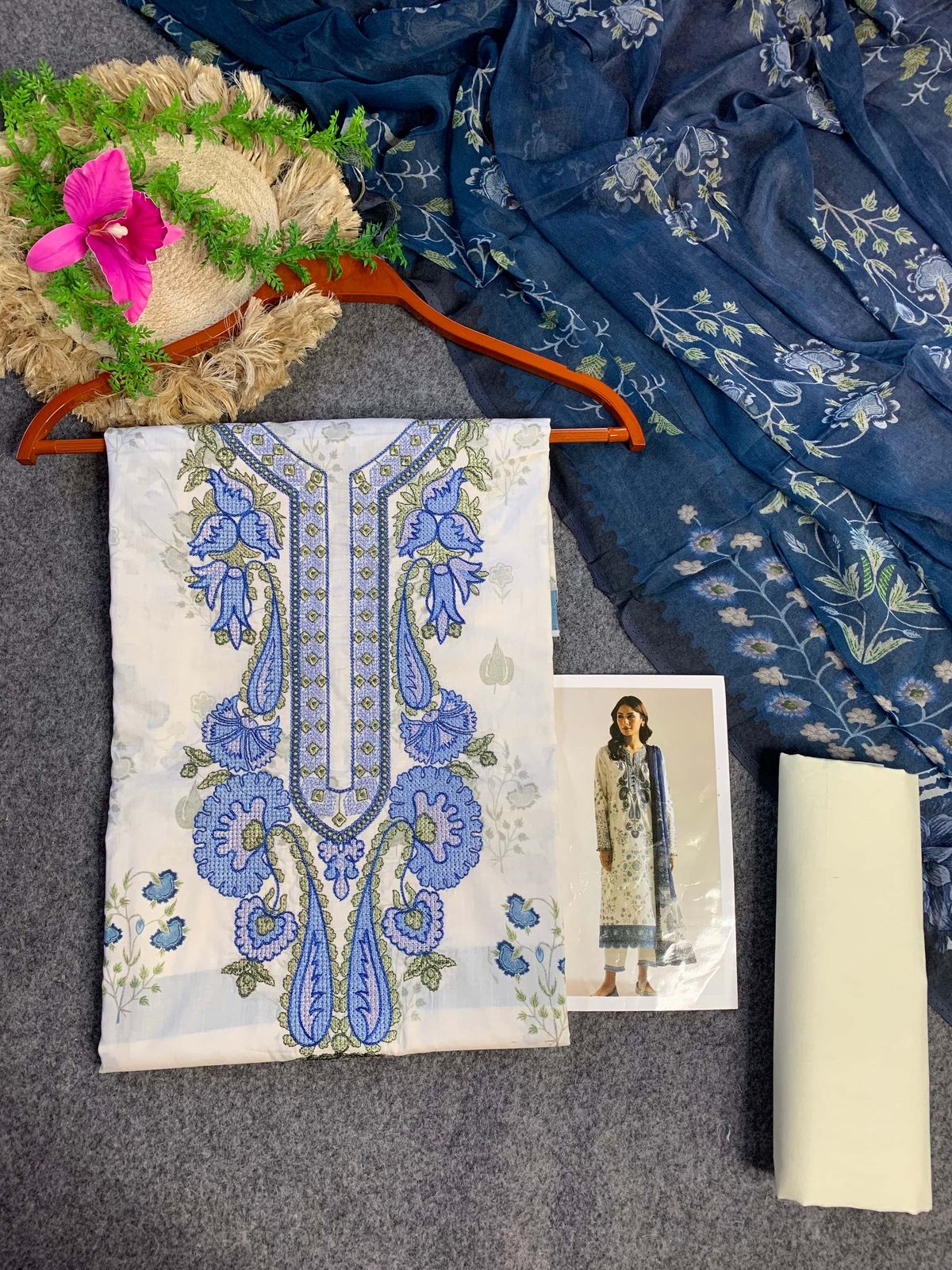 Ethnic Chiffon Orna | এথনিক শিফন ওড়না - Image 1