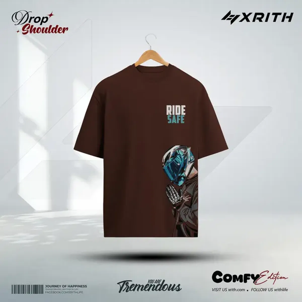 Comfy Edition Drop-Shoulder Ride Safe - Image 1