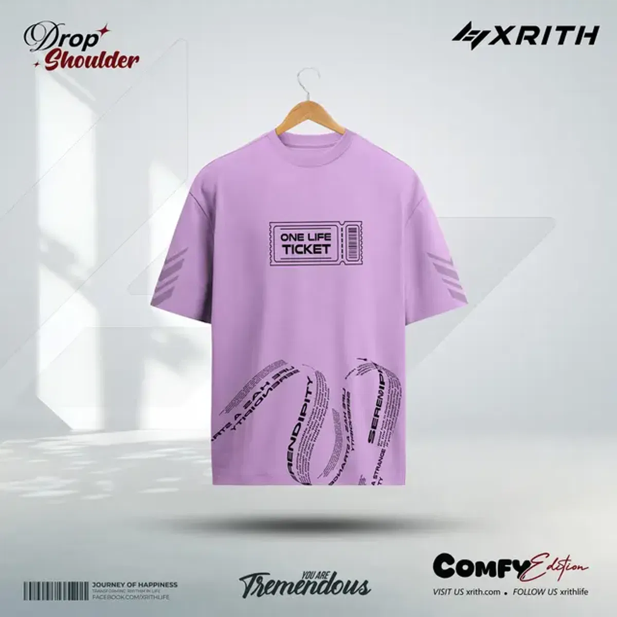 Comfy Edition Drop-Shoulder One Life Ticket - Image 1