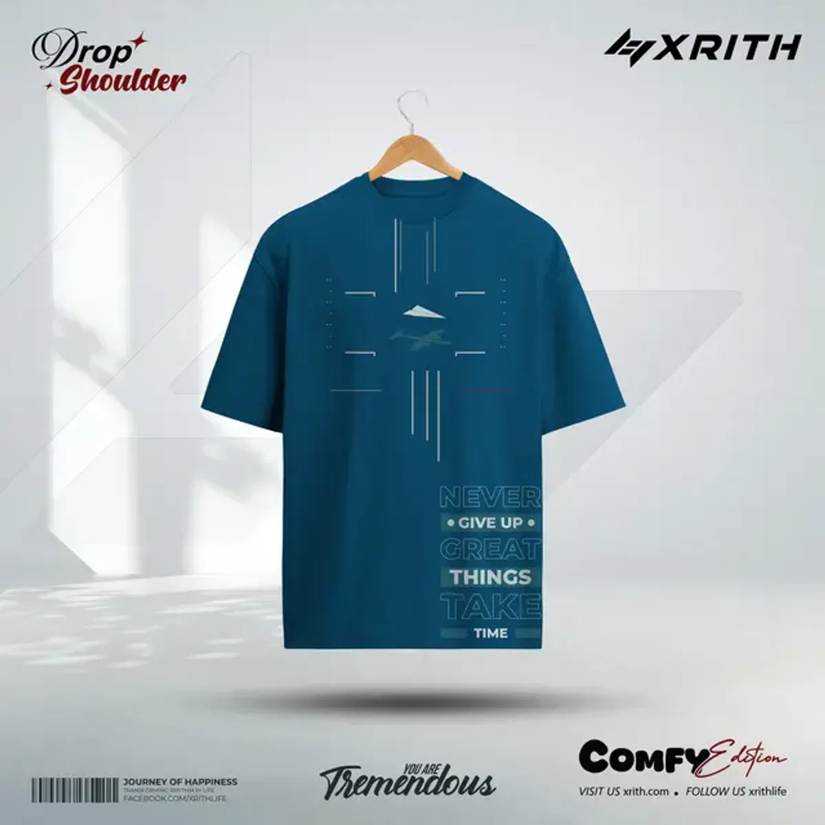 Comfy Edition Drop-Shoulder Good Thing Take Time - Image 1