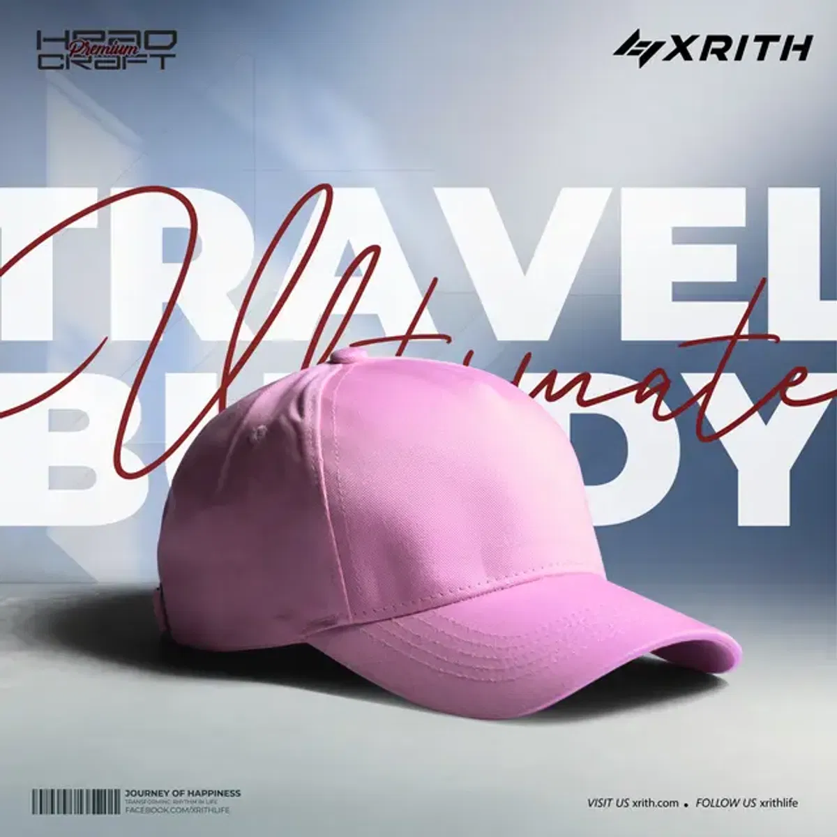 Xrith Premium Headcraft Basic Pink Cap - Image 1