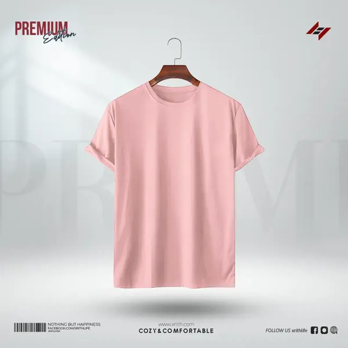 Light pink Premium Solid T-Shirt - Image 1