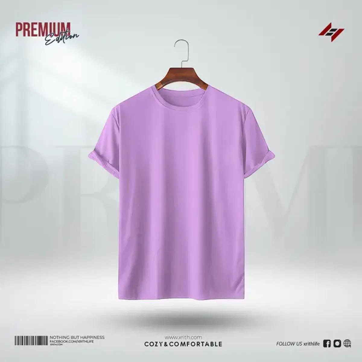 Lavender Premium Solid T-Shirt - Image 1