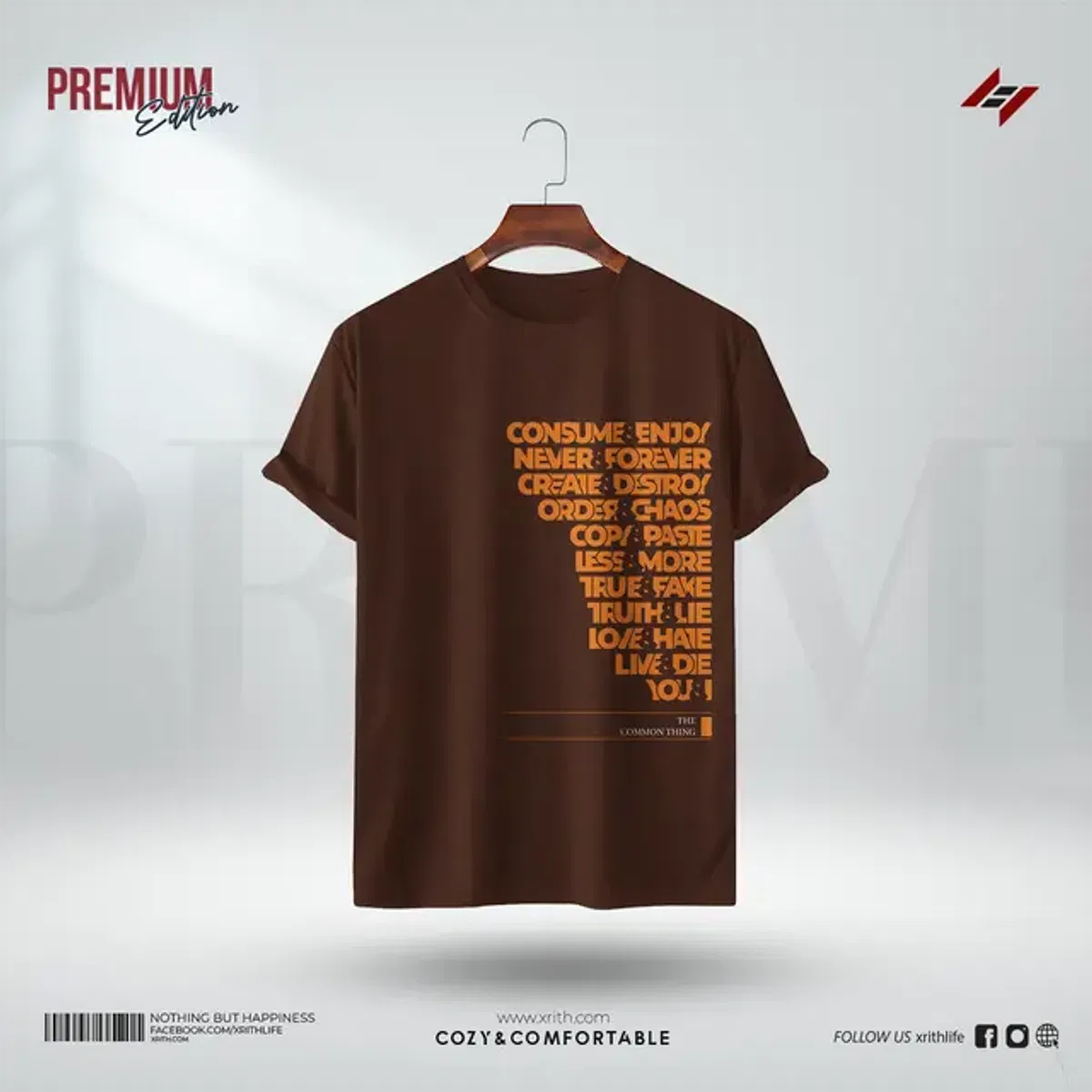 Premium Printed T-Shirt -Common-Things - Image 1