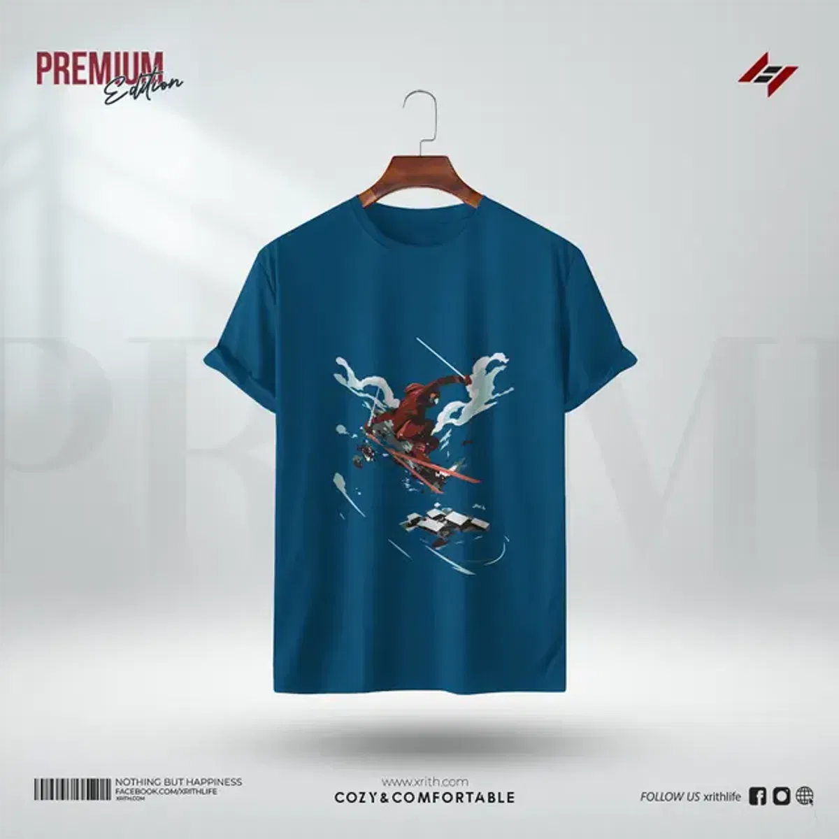 Premium Printed T-Shirt - Frost Flow - Image 1