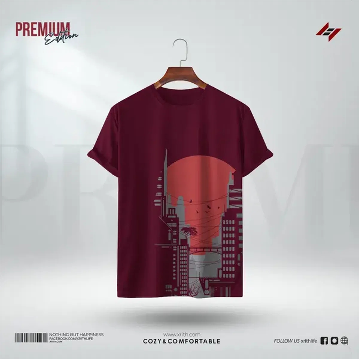 Premium Printed T-Shirt - Lonely City - Image 1