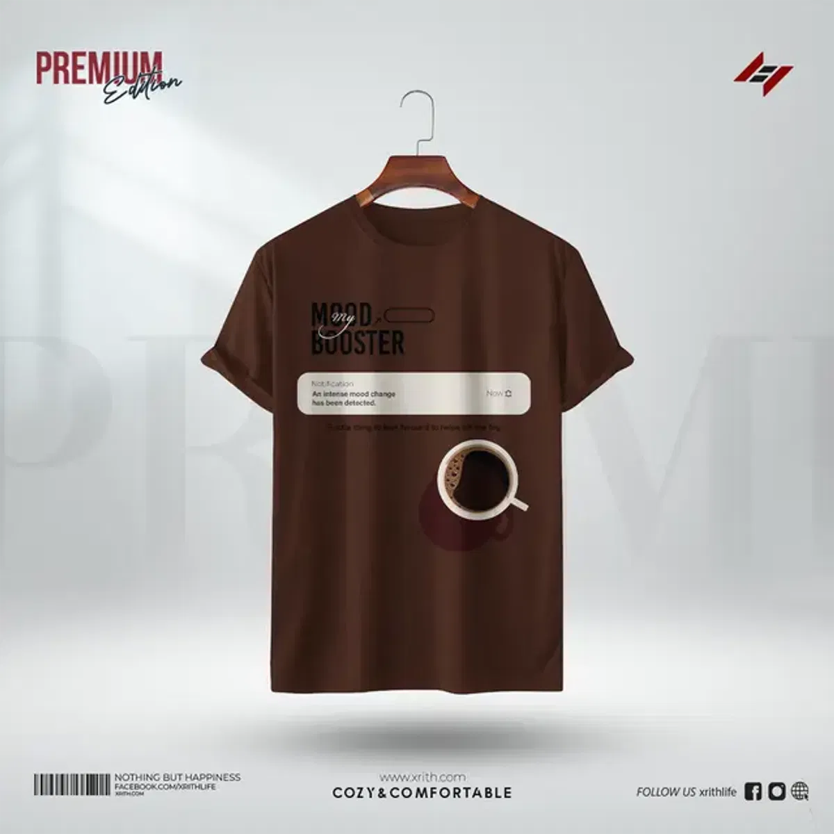 Premium Printed T-Shirt - Mood Booster - Image 1