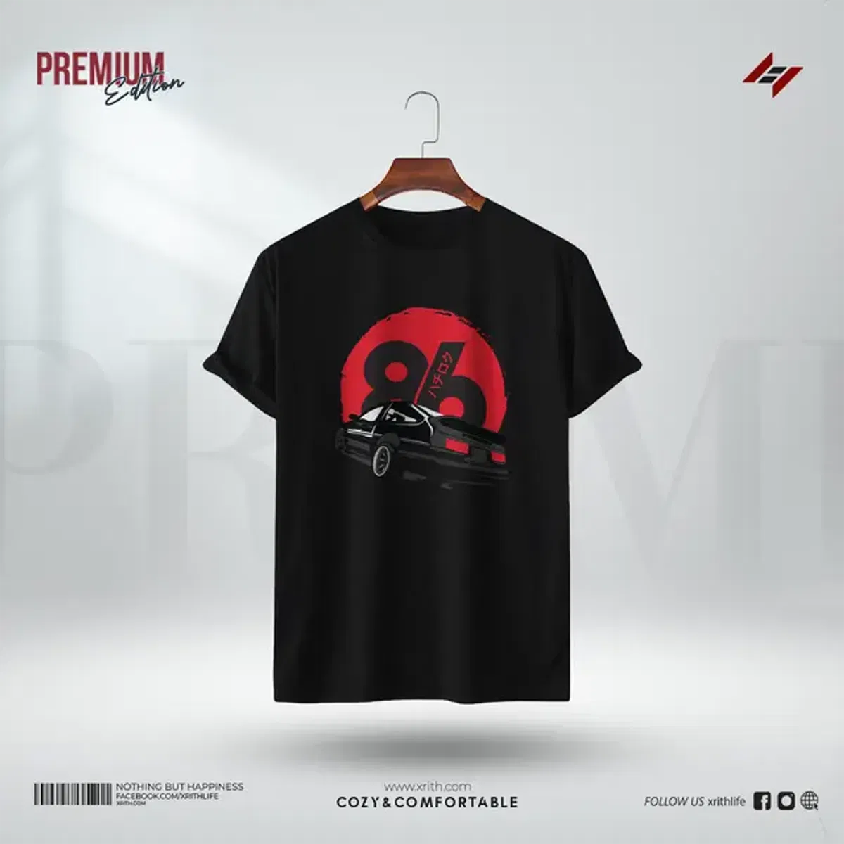 Premium Printed T-Shirt - Rev & Ride - Image 1