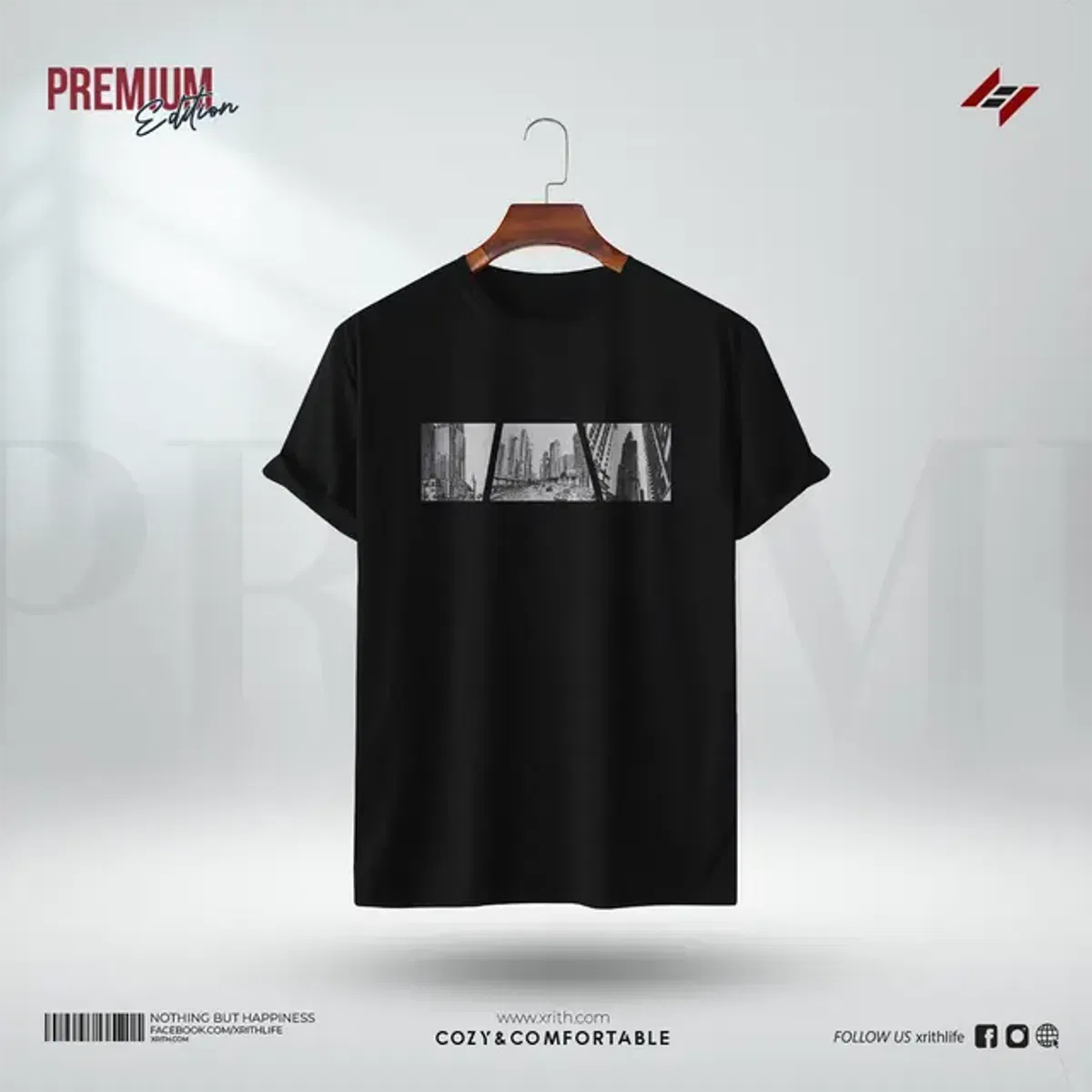 Premium Printed T-Shirt - Tri city - Image 1