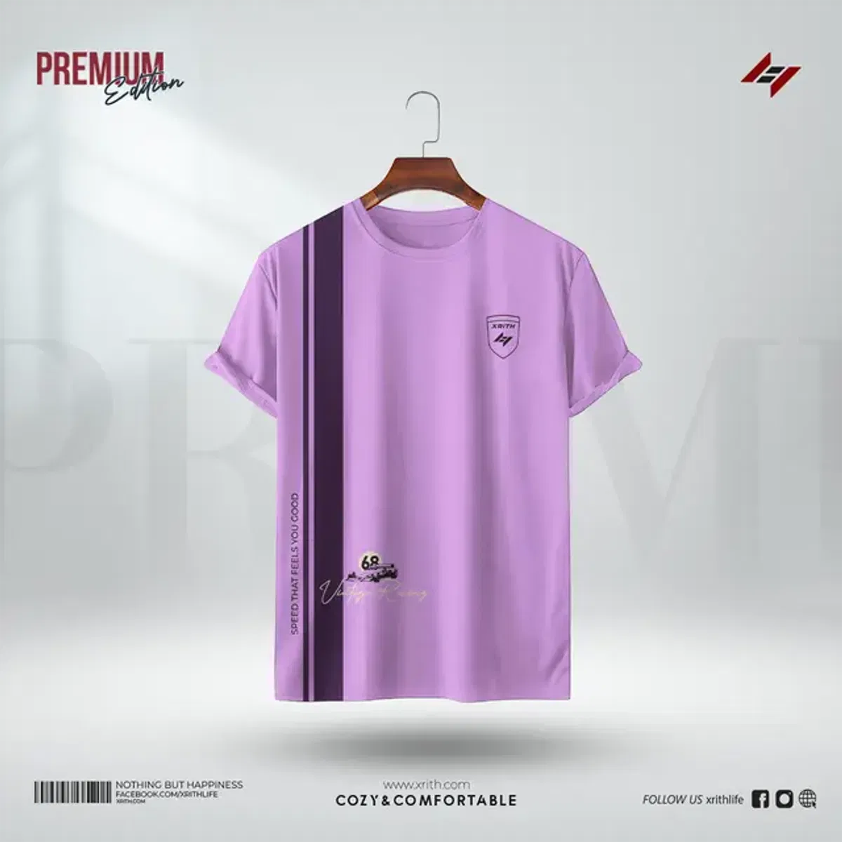 Premium Printed T-Shirt - Vintage Racing - Image 1