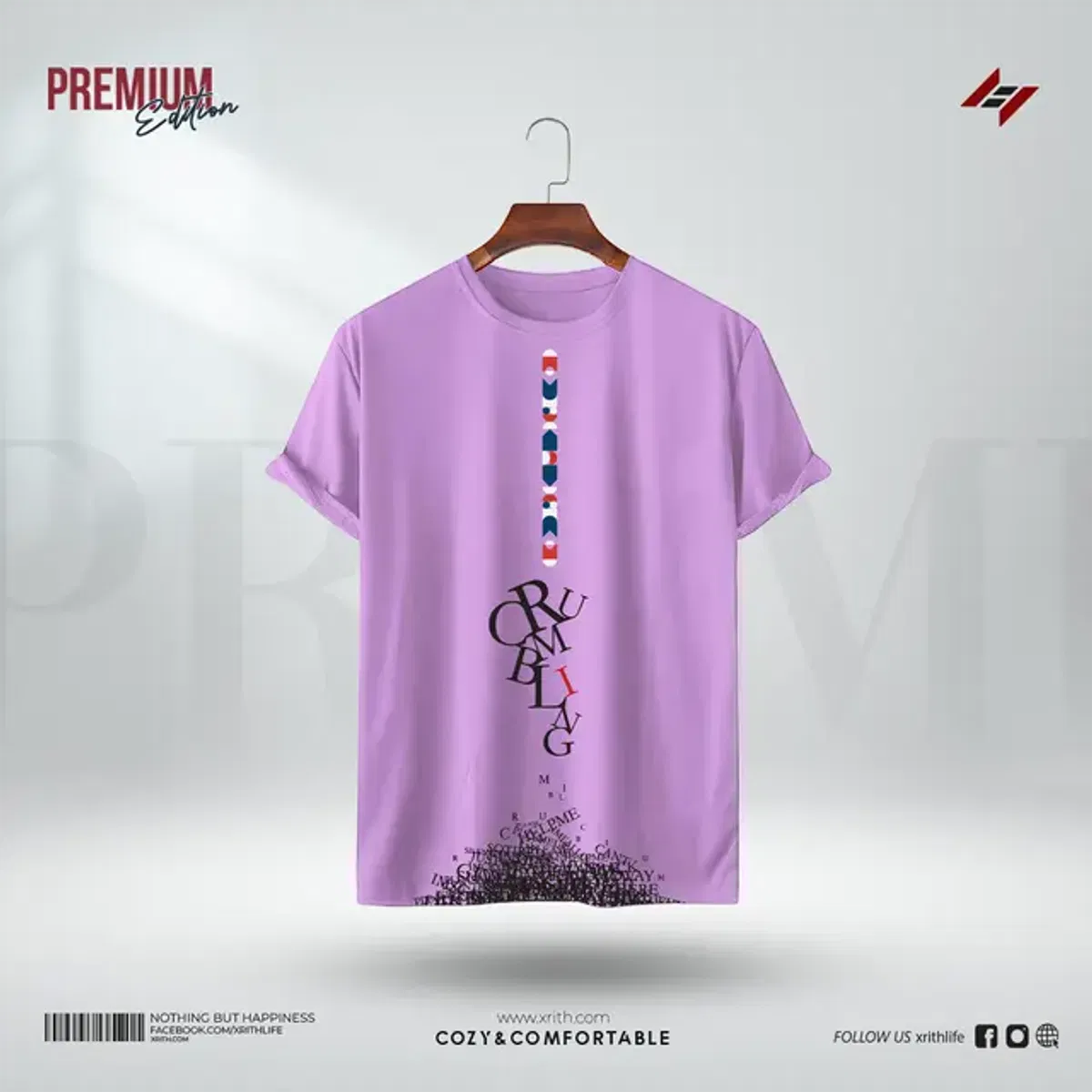 Premium Printed T-Shirt - Crumbling - Image 1