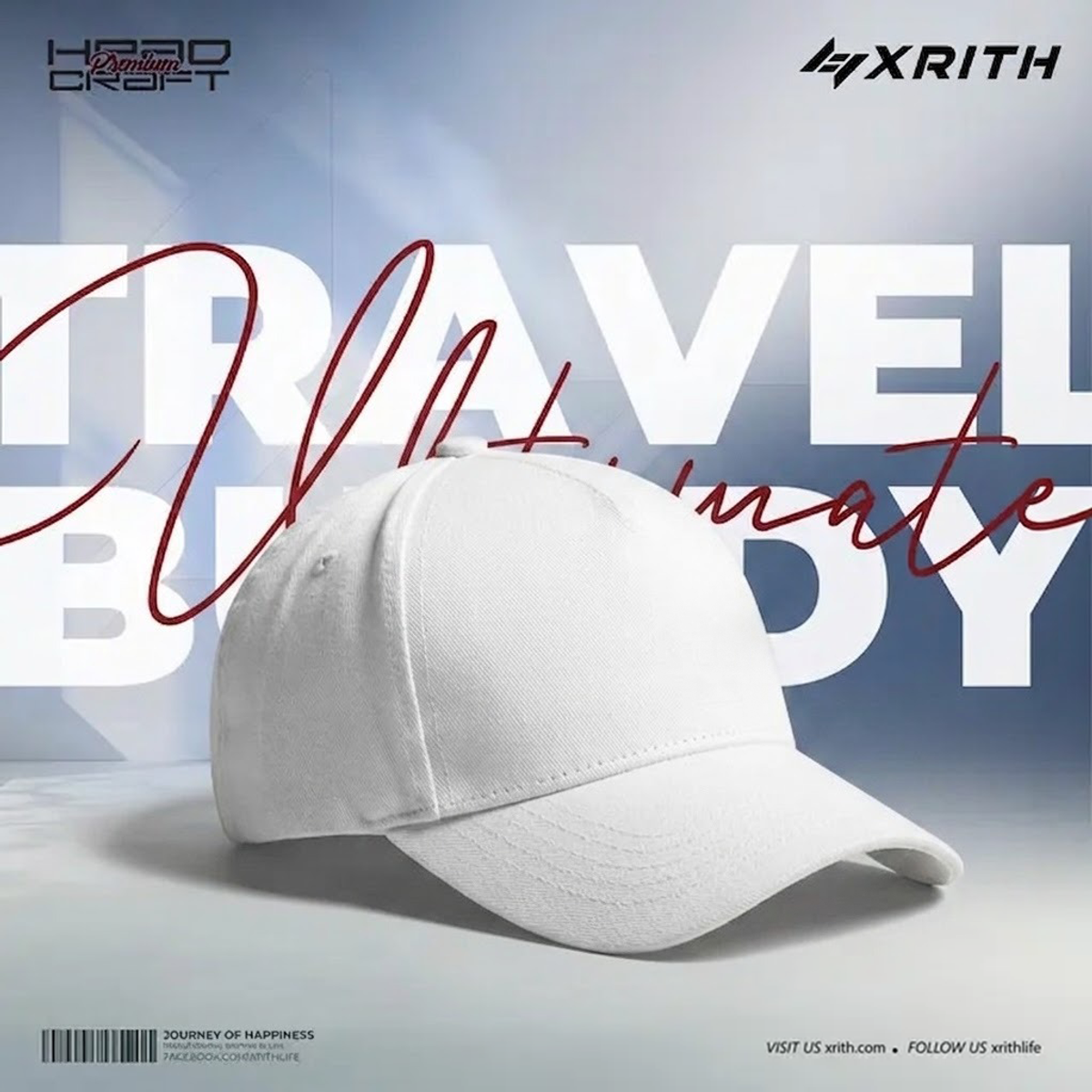 Xrith Premium Headcraft Basic White Cap - Image 1