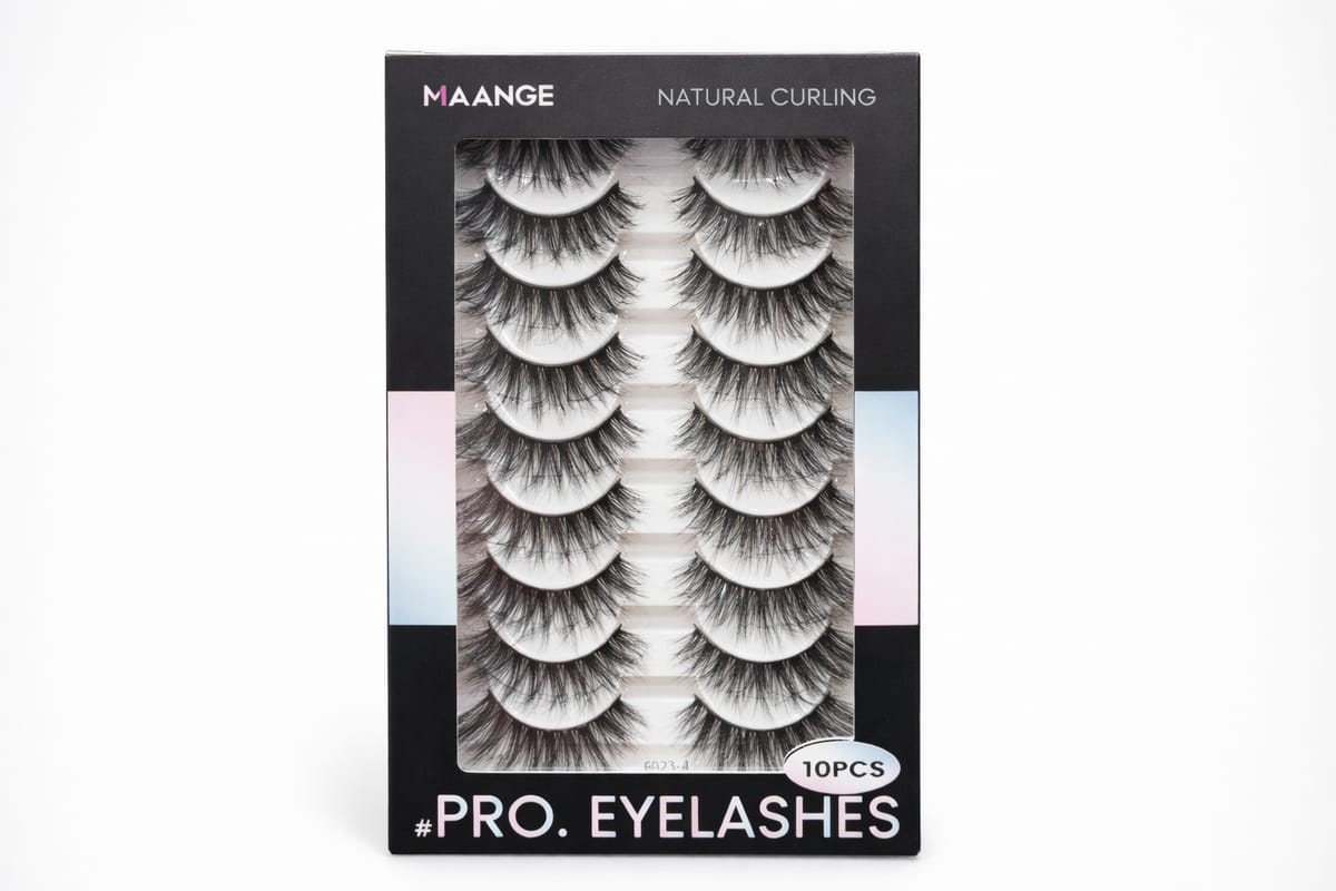 maange pro eyelash 10 pair - Image 1