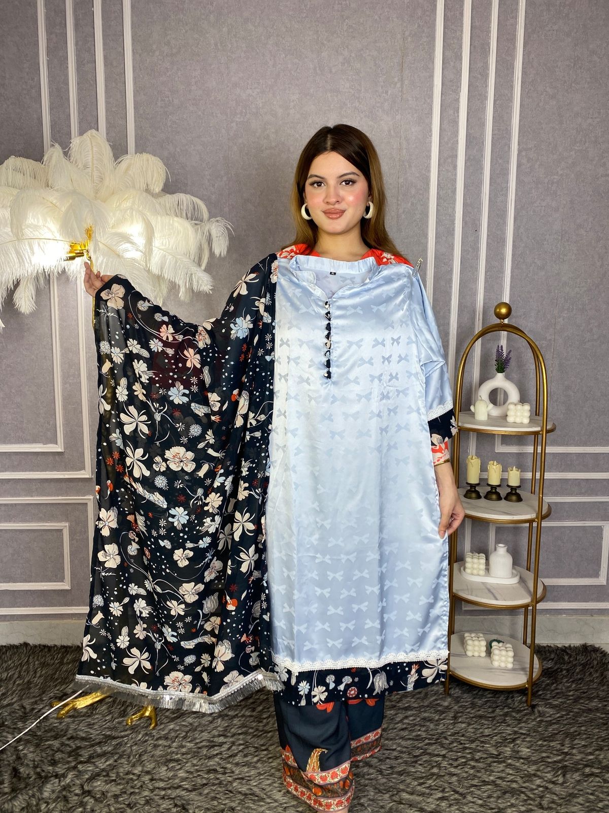 Sikl dress with dhopatta - Image 1