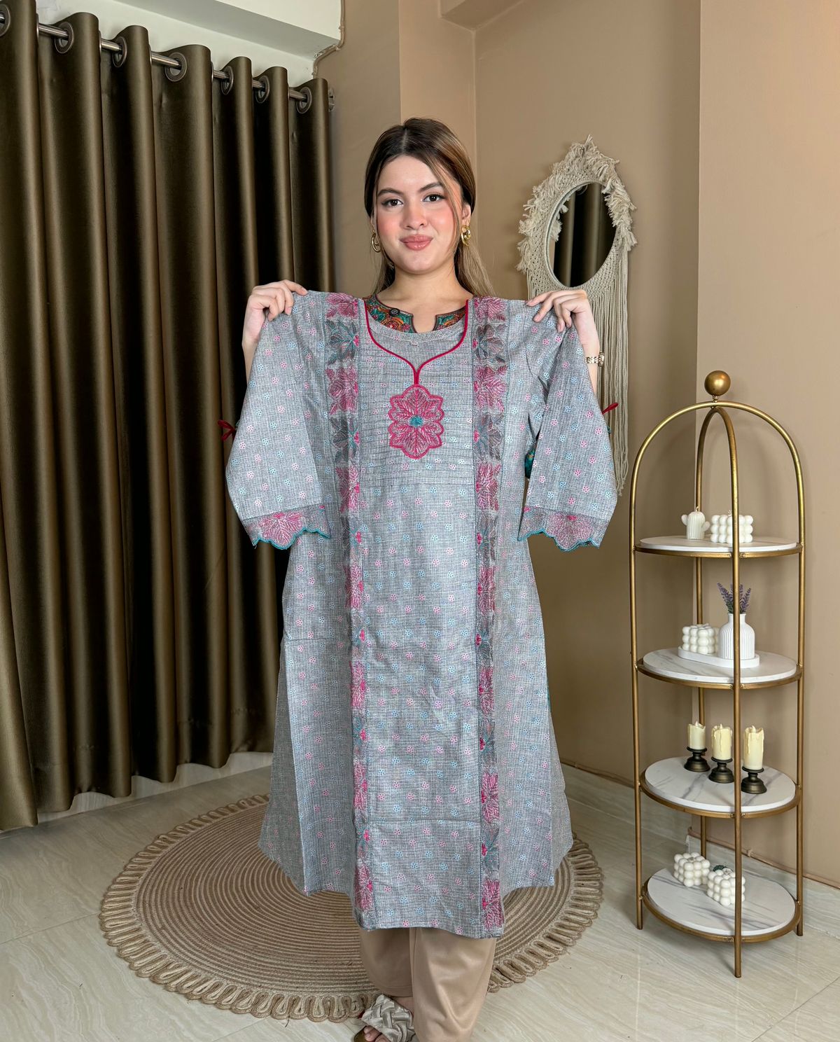 Embroidery Cotton kurti - Image 1