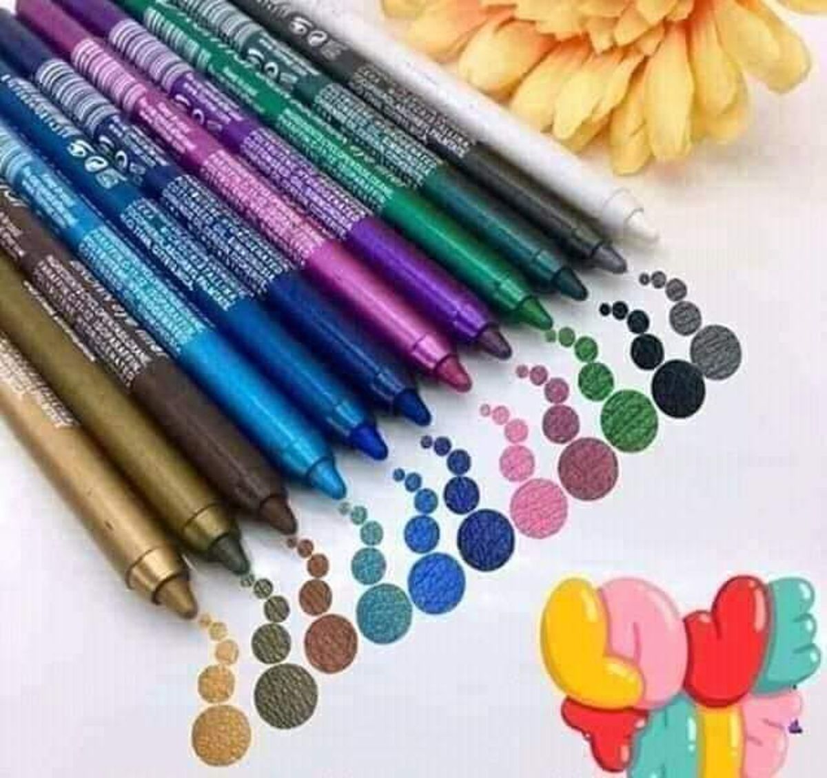 flormer colourful eyeliner 12 piece - Image 1