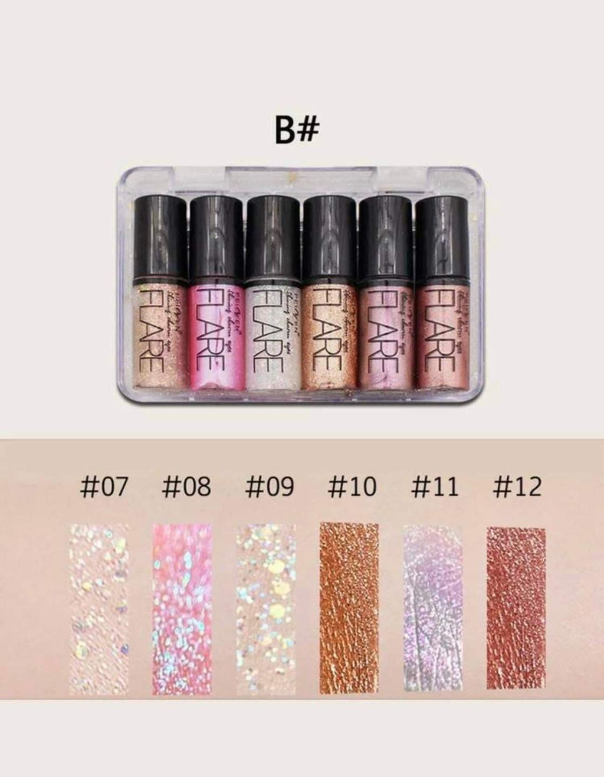 flare glitter eyeliner 6 piece - Image 1