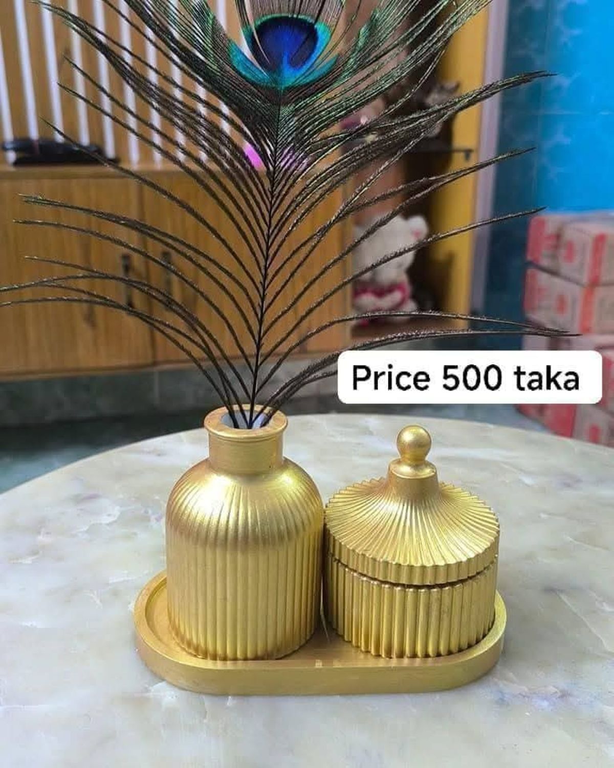 3 piece set full golden without flowers - Image 1