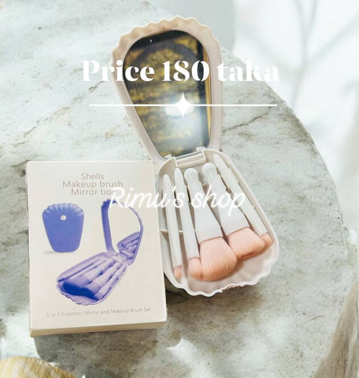 shell mackup brush 5 piece - Image 1