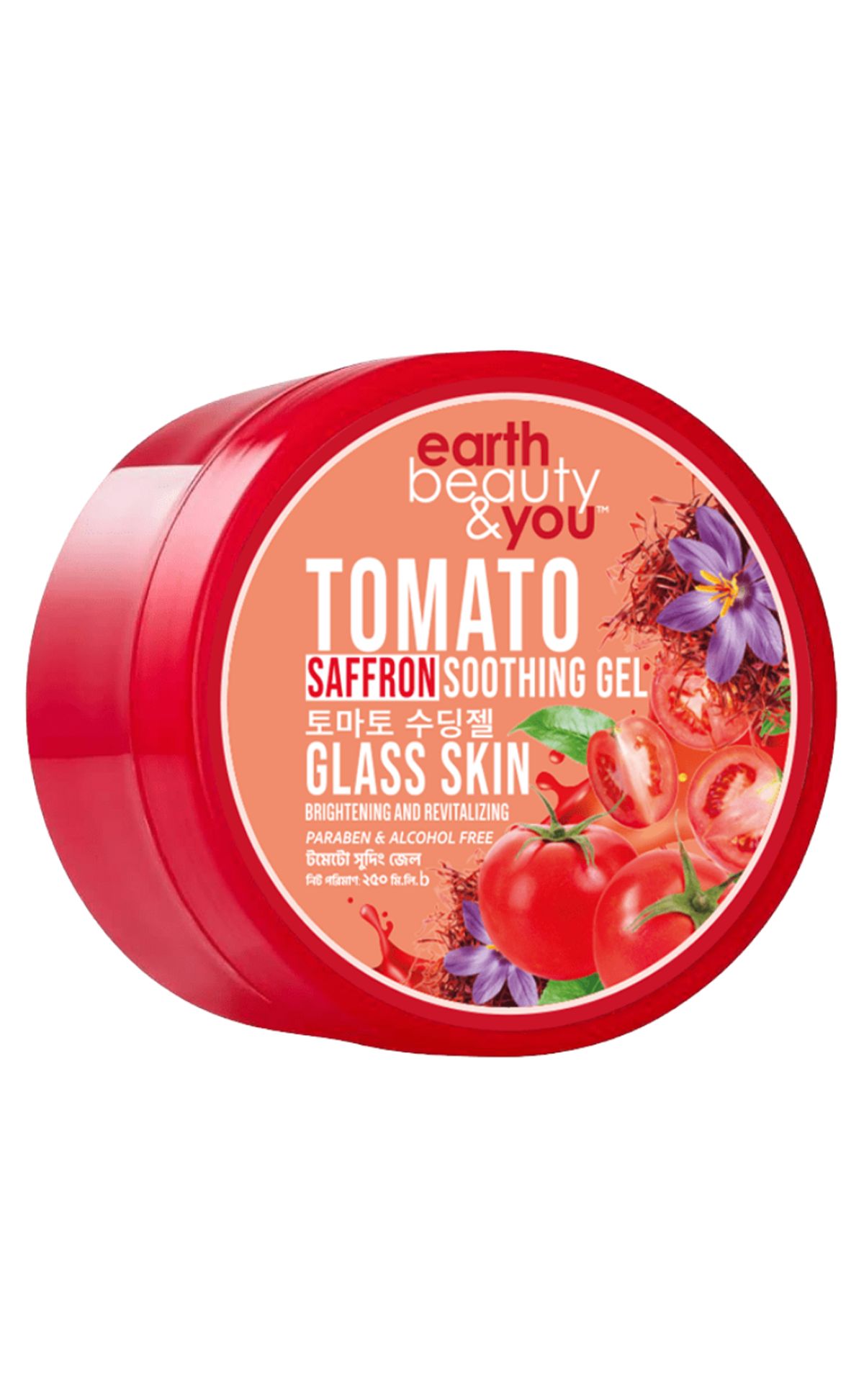 Earth Beauty & You Tomato Saffron Soothing Gel 250ml - Image 1