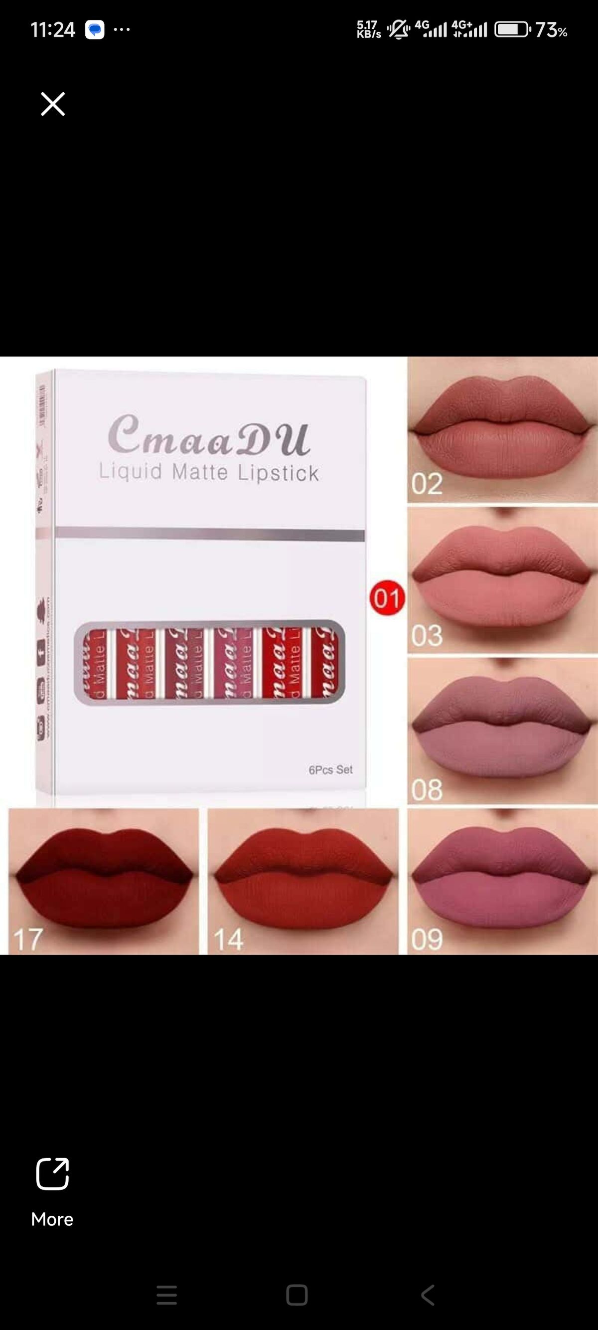 cmmadu lipstick set 6 piece - Image 1