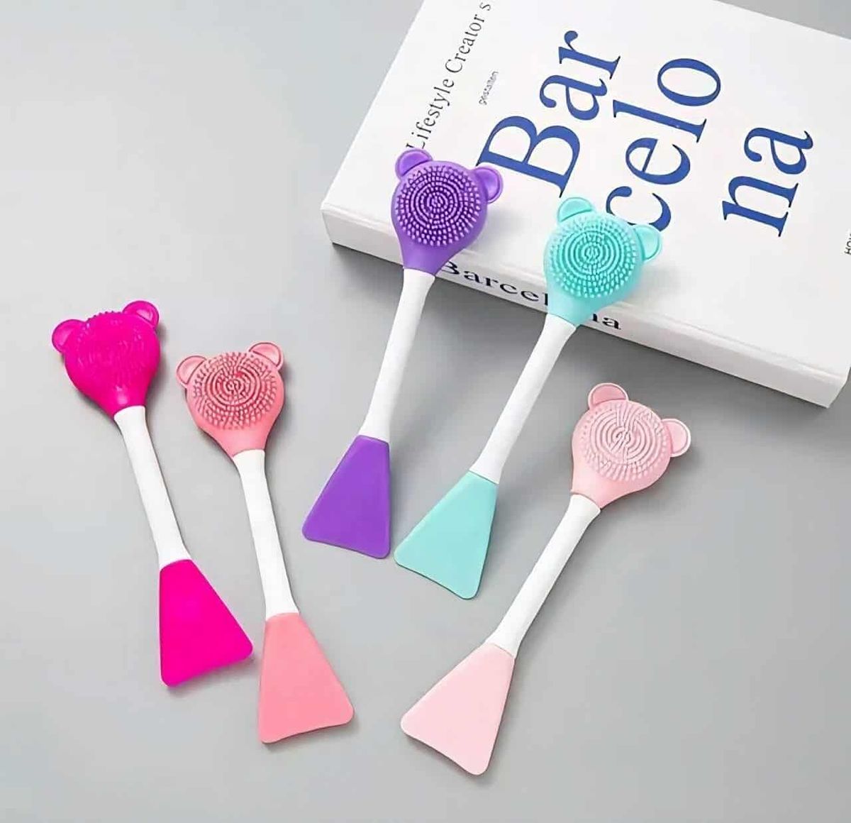 Bear Face Silicone Spa Brush - Image 1
