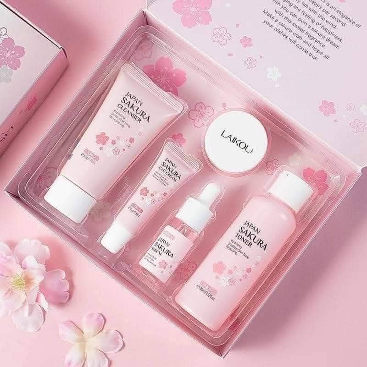 japan sakura skin care set 5 piece - Image 1