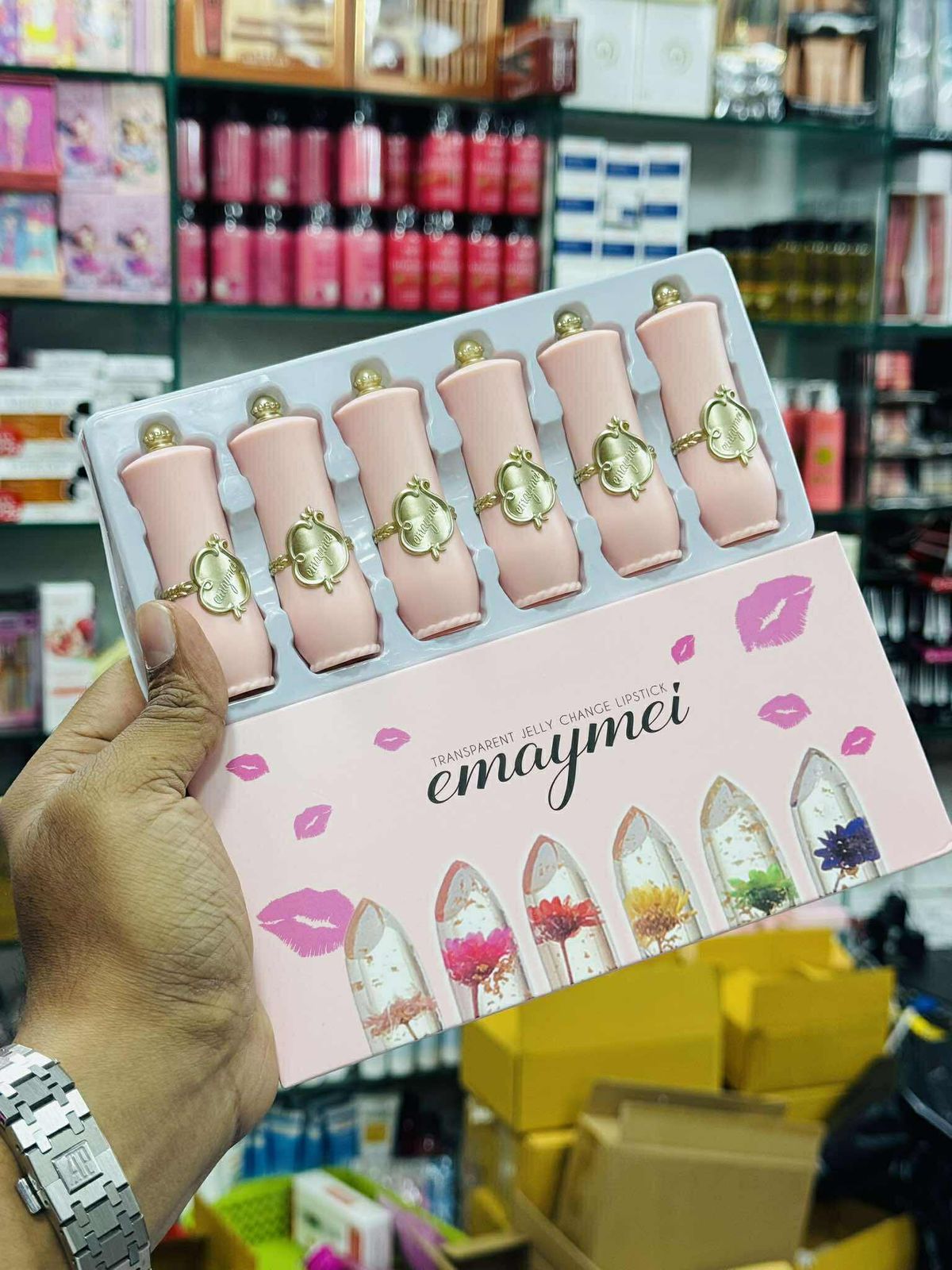 Emaymei Transparent Gelly Lipstick (6 piece ) - Image 1