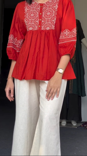 New Embroidery Top With Pant ( 2 Piece Set)_img_0