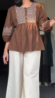 New Embroidery Top With Pant ( 2 Piece Set)_img_0