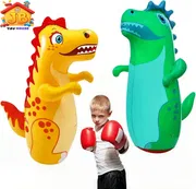 95cm Dinosaur Inflatable Punching Bag for Kids – Standing Bop Bag with Foot Pump for Active Play_img_2