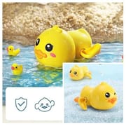 Classic Yellow Duck Bath Toy: Clockwork Swimming Action - Safe, Non-Toxic Floating Toy for Boys & Girls_img_3