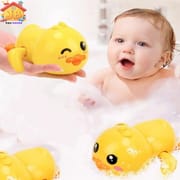 Classic Yellow Duck Bath Toy: Clockwork Swimming Action - Safe, Non-Toxic Floating Toy for Boys & Girls_img_0