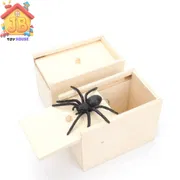 Wooden Spider Prank Box – Hilarious Scare & Gag Gift Toy for Kids and Adults_img_0