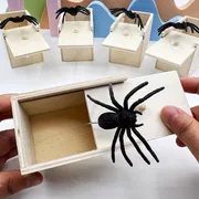 Wooden Spider Prank Box – Hilarious Scare & Gag Gift Toy for Kids and Adults_img_2