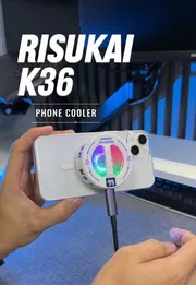 K36 Semiconductor Magnetic Clip Phone Cooler with Digital Display RGB Ambient Lights_img_2
