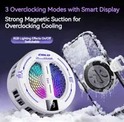 K36 Semiconductor Magnetic Clip Phone Cooler with Digital Display RGB Ambient Lights_img_5