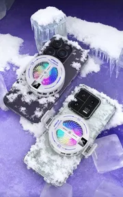 K36 Semiconductor Magnetic Clip Phone Cooler with Digital Display RGB Ambient Lights_img_3
