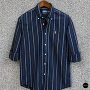 Ralph Lauren polo Slim Fit Navy & Blue Wide Stripe Cotton Shirt_img_0