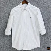 Lacoste Regular Fit White & Black Striped Oxford Shirt_img_0