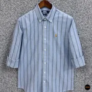 Ralph Lauren polo Slim Fit Steel Blue Multi-Stripe Oxford Shirt_img_0