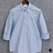 Lacoste Regular Fit Light Blue Striped Oxford Shirt_img_0