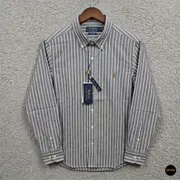 Ralph Lauren polo Slim Fit Steel Grey Striped Oxford Shirt_img_0
