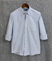 Tommy Hilfiger Slim Fit Blue Striped Oxford Shirt_img_0