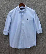 Polo Ralph Lauren Sky Blue Slim Fit Oxford Cotton Shirt_img_0