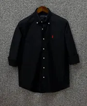 Polo Ralph Lauren Classic Black Slim Fit Oxford Shirt_img_0