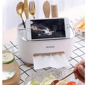Tissue Box Cover Holder with Storage, Napkin Tissue Box, Multi-Function Tissue Box_img_1