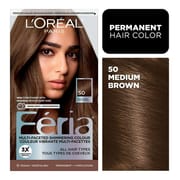 L'Oreal Paris Feria Multi-Faceted Shimmering Permanent Hair Color 50 Havana Brown_img_0