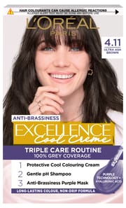 L'Oreal Excellence Cool Crème permanent hair dye 4.11 Ultra Ash Brown_img_0