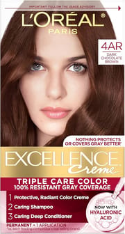 Loreal Paris Excellence Creme Permanent Triple Care Hair Color, 4AR Dark Chocolate Brown_img_0